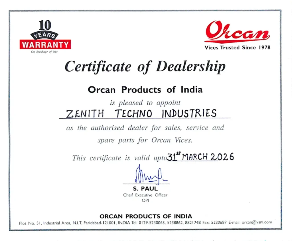 Orcan Machine Tool Dealers: 5 Key Benefits for Top Performance 17 Dealer Certificate